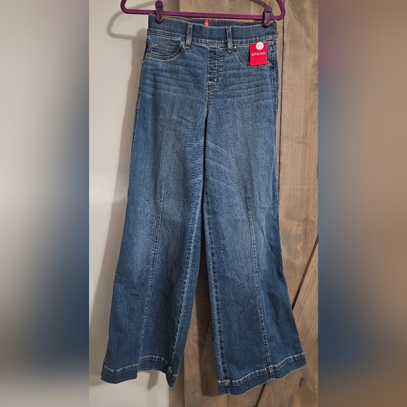 SPANX Seamed Front Wide Leg Jean in Vintage Indigo. Size SP NWT - Picture 3 of 13